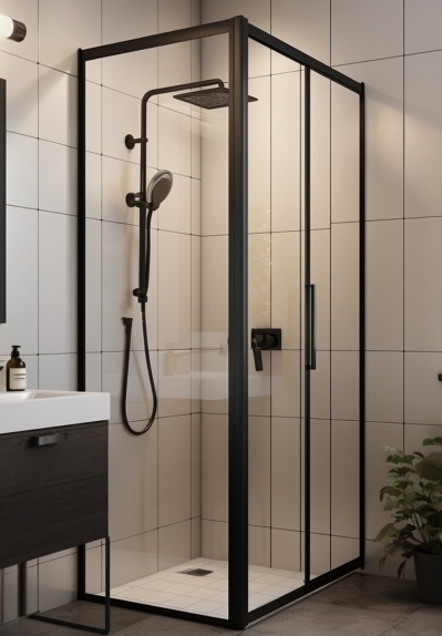 Luxury shower glass Dubai frameless enclosure installation