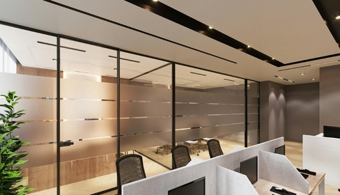 Frosted home glass partition Dubai privacy design divider